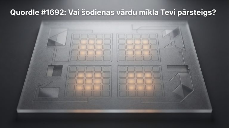 Quordle #1692: Vai šodienas vārdu mīkla Tevi pārsteigs?