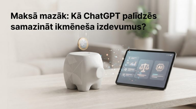 Maksā mazāk: Kā ChatGPT palīdzēs samazināt ikmēneša izdevumus?