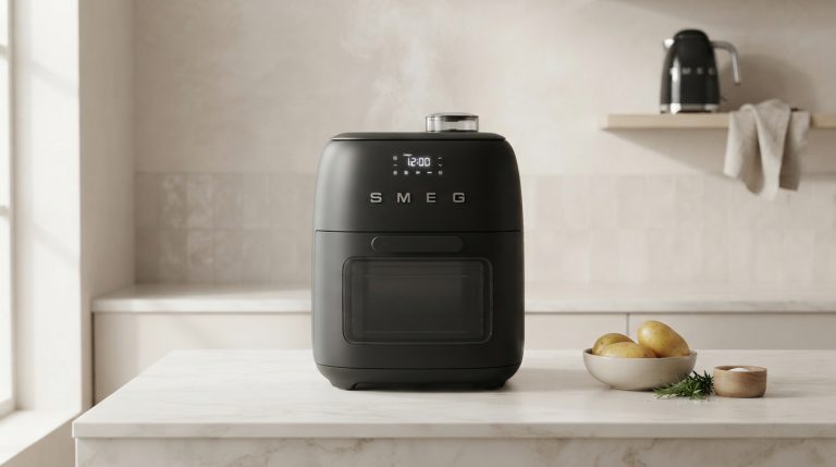 Smeg debitē ar stilīgu gaisa frīteri: Vai dizains uzvarēs cenu?